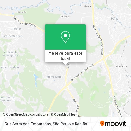 Rua Serra das Emburanas mapa