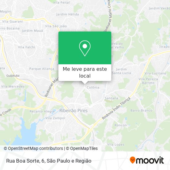 Rua Boa Sorte, 6 mapa