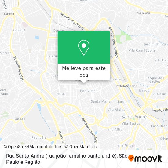 Rua Santo André (rua joão ramalho santo andré) mapa