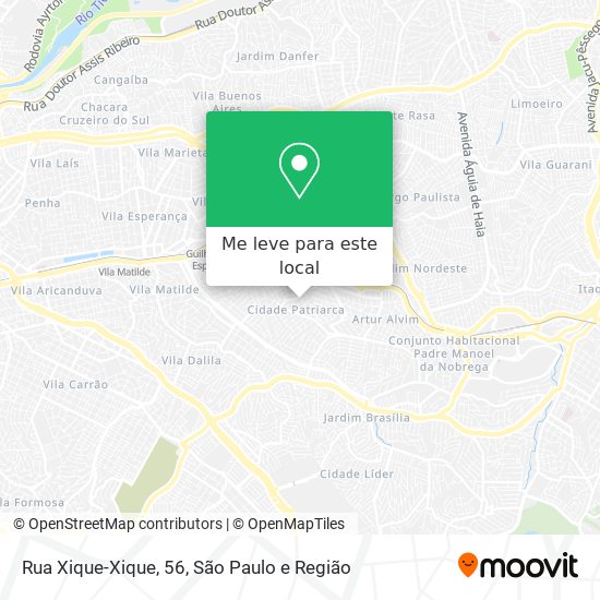 Rua Xique-Xique, 56 mapa