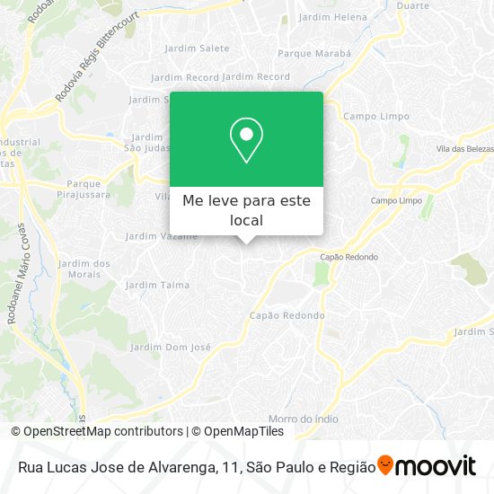 Rua Lucas Jose de Alvarenga, 11 mapa