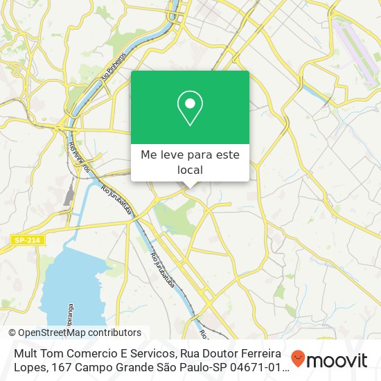 Mult Tom Comercio E Servicos, Rua Doutor Ferreira Lopes, 167 Campo Grande São Paulo-SP 04671-010 mapa