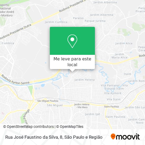 Rua José Faustino da Silva, 8 mapa