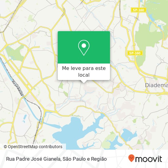 Rua Padre José Gianela, Cidade Ademar São Paulo-SP mapa