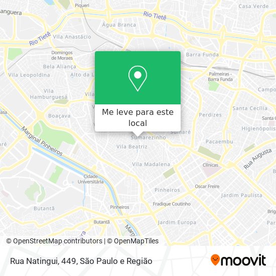 Rua Natingui, 449 mapa