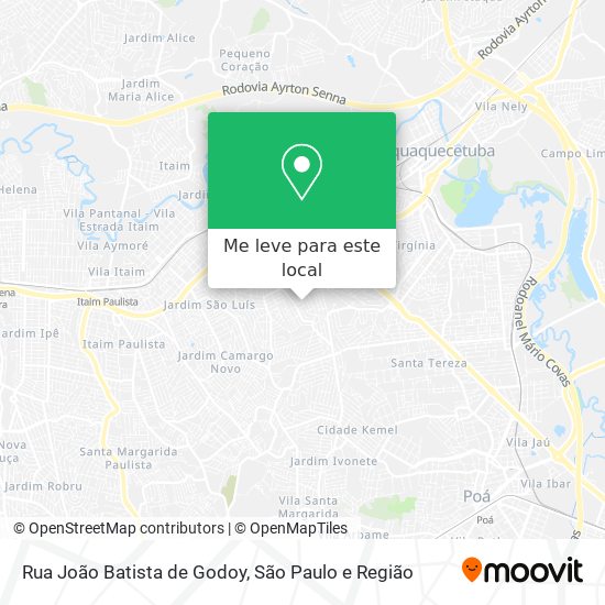 Rua João Batista de Godoy mapa