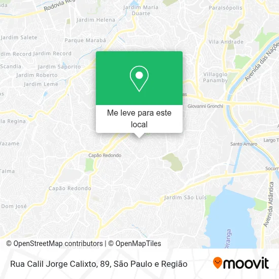 Rua Calil Jorge Calixto, 89 mapa