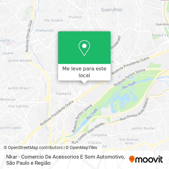 Nkar - Comercio De Acessorios E Som Automotivo mapa