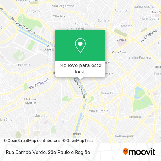 Rua Campo Verde mapa