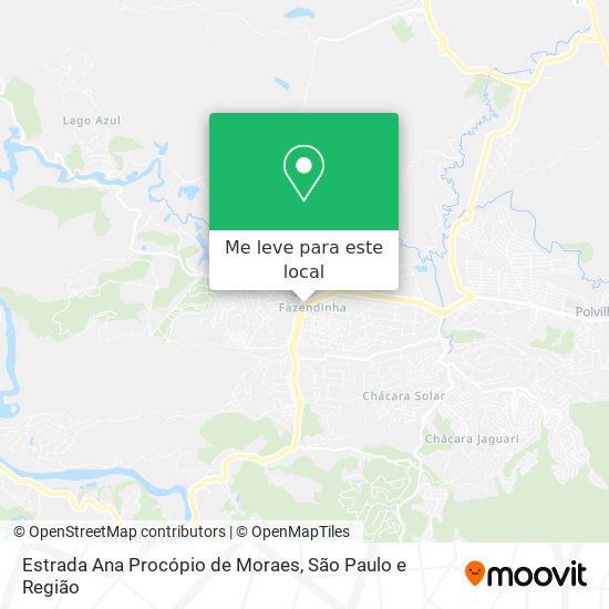 Estrada Ana Procópio de Moraes mapa