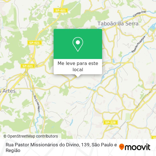 Rua Pastor Missionários do Divino, 139 mapa