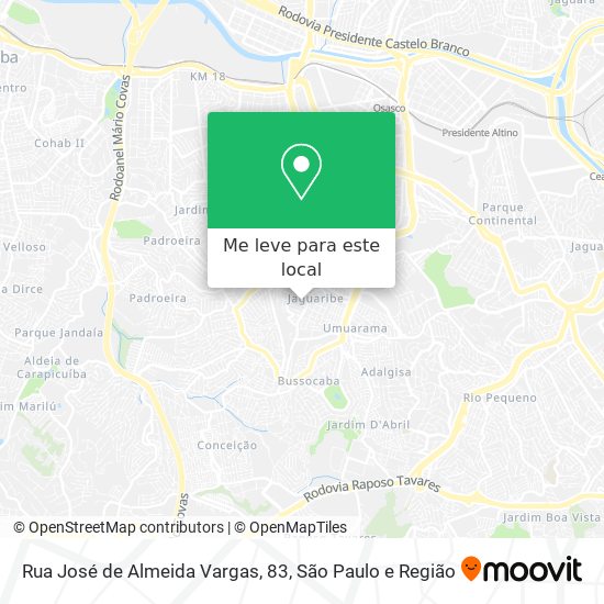 Rua José de Almeida Vargas, 83 mapa