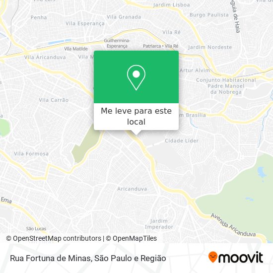 Rua Fortuna de Minas mapa