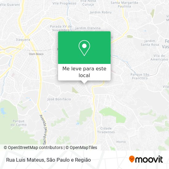 Rua Luis Mateus mapa