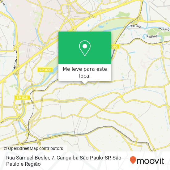 Rua Samuel Besler, 7, Cangaíba São Paulo-SP mapa
