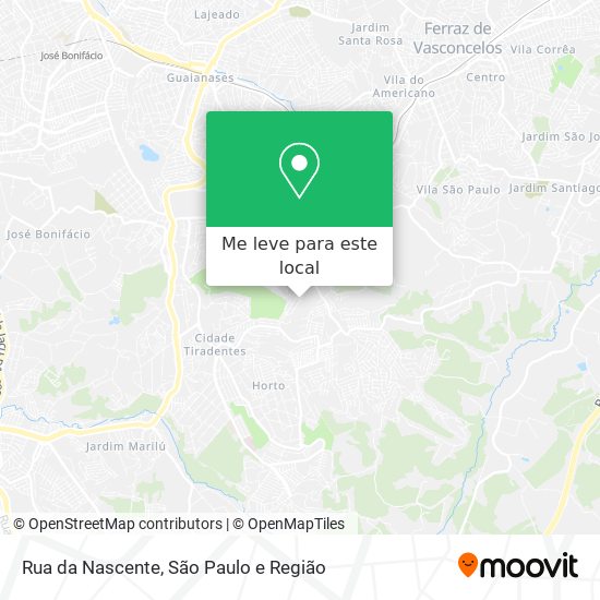 Rua da Nascente mapa