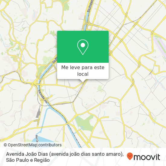 Avenida João Dias (avenida joão dias santo amaro), Santo Amaro São Paulo-SP mapa