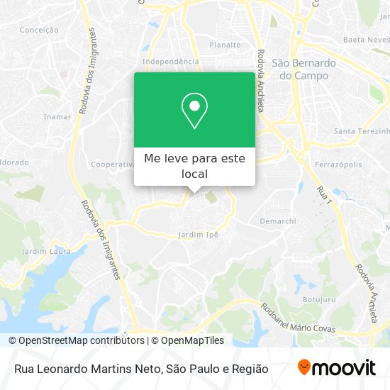 Rua Leonardo Martins Neto mapa