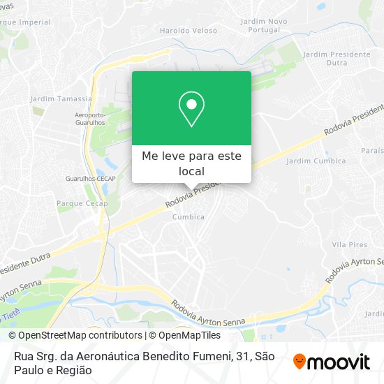 Rua Srg. da Aeronáutica Benedito Fumeni, 31 mapa