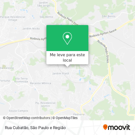 Rua Cubatão mapa