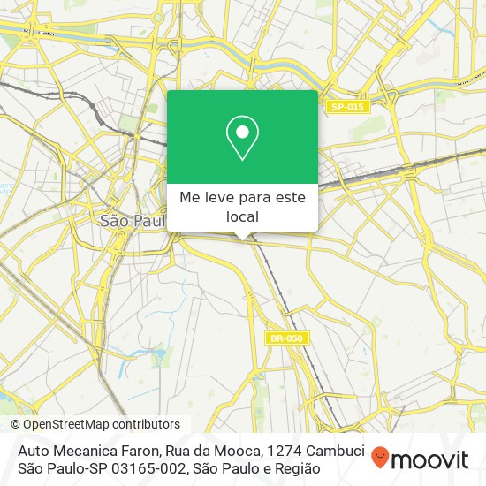 Auto Mecanica Faron, Rua da Mooca, 1274 Cambuci São Paulo-SP 03165-002 mapa