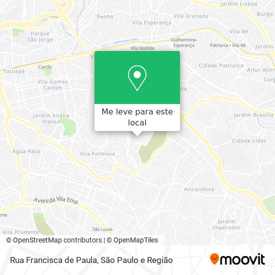 Rua Francisca de Paula mapa