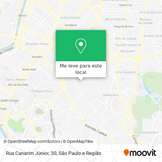 Rua Canarim Júnior, 30 mapa