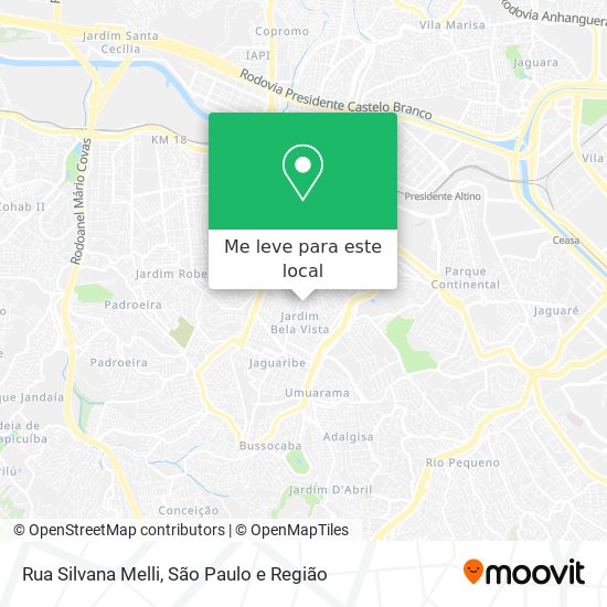 Rua Silvana Melli mapa