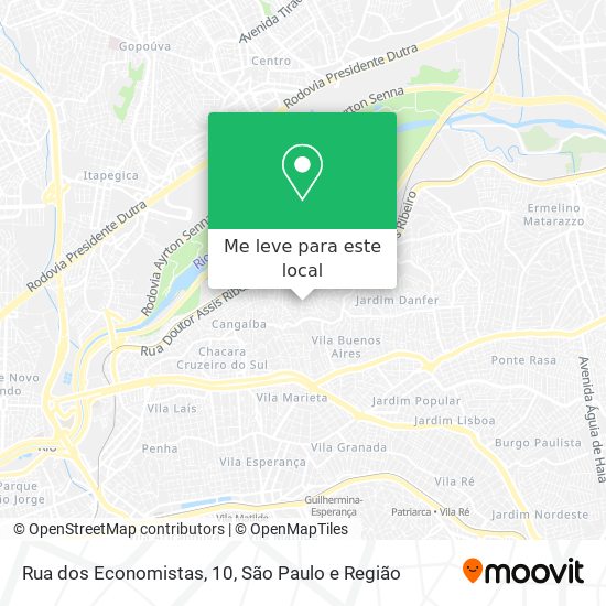 Rua dos Economistas, 10 mapa