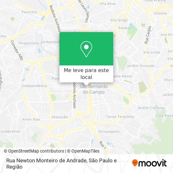 Rua Newton Monteiro de Andrade mapa