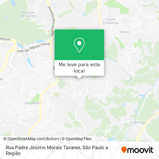 Rua Padre Jósimo Morais Tavares mapa