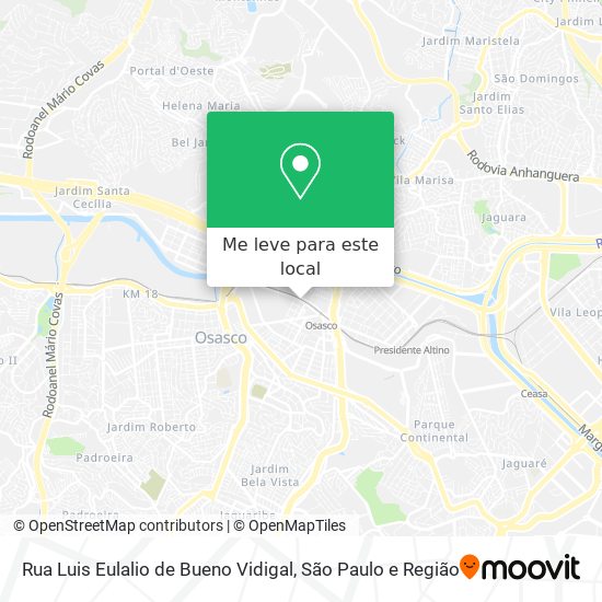 Rua Luis Eulalio de Bueno Vidigal mapa