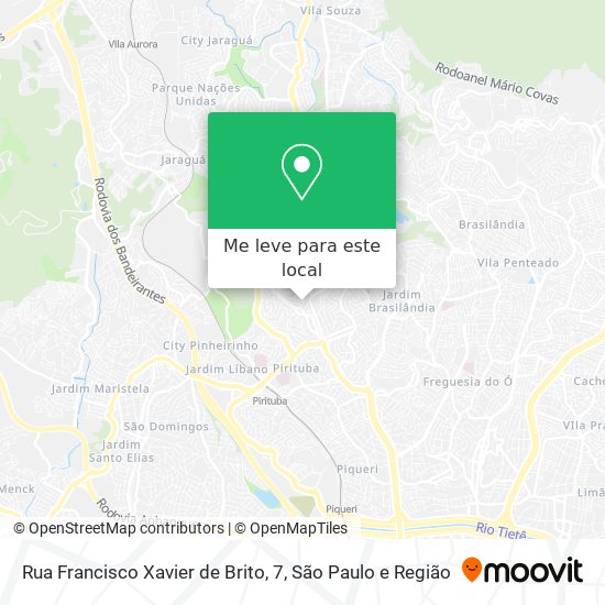 Rua Francisco Xavier de Brito, 7 mapa