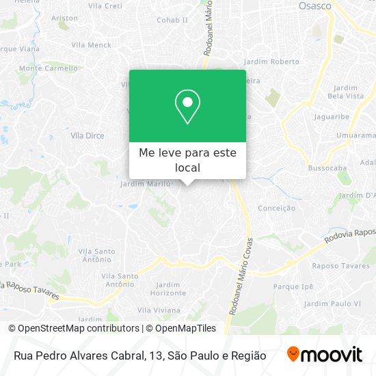Rua Pedro Alvares Cabral, 13 mapa