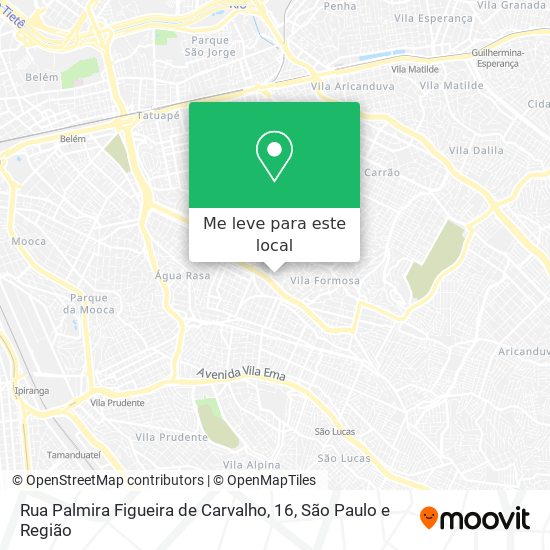 Rua Palmira Figueira de Carvalho, 16 mapa