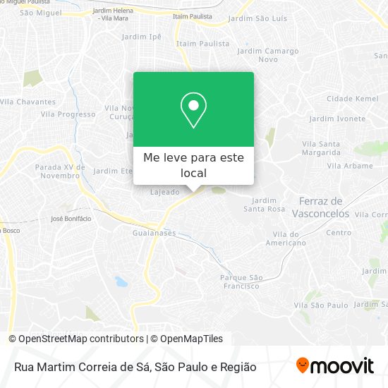 Rua Martim Correia de Sá mapa