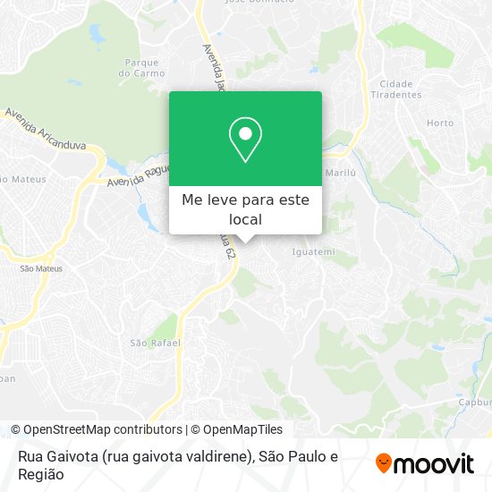 Rua Gaivota (rua gaivota valdirene) mapa