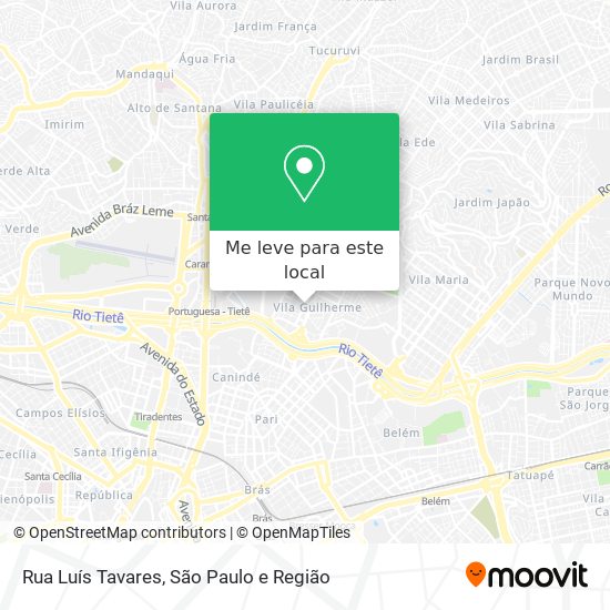 Rua Luís Tavares mapa