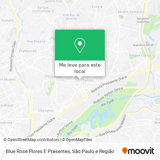 Blue Rose Flores E Presentes mapa