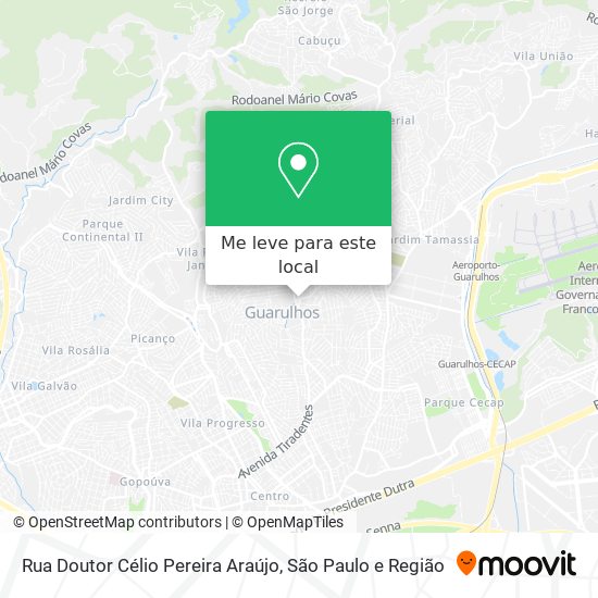 Rua Doutor Célio Pereira Araújo mapa