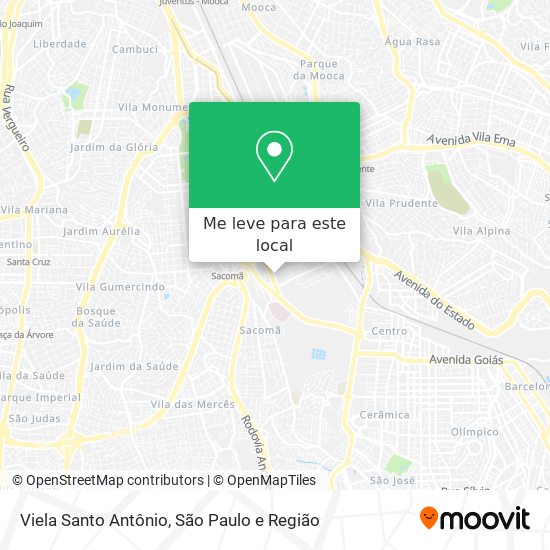 Viela Santo Antônio mapa