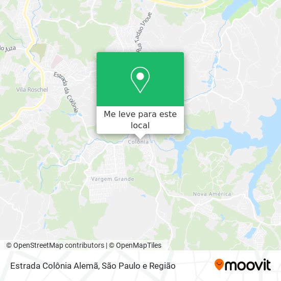 Estrada Colônia Alemã mapa