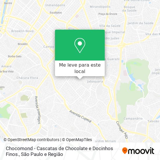 Chocomond - Cascatas de Chocolate e Docinhos Finos. mapa