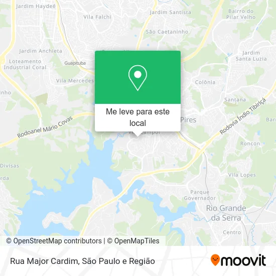 Rua Major Cardim mapa