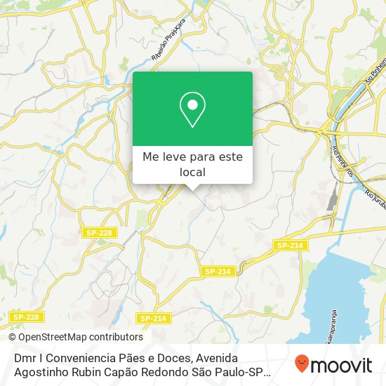 Dmr I Conveniencia Pães e Doces, Avenida Agostinho Rubin Capão Redondo São Paulo-SP 05848-000 mapa