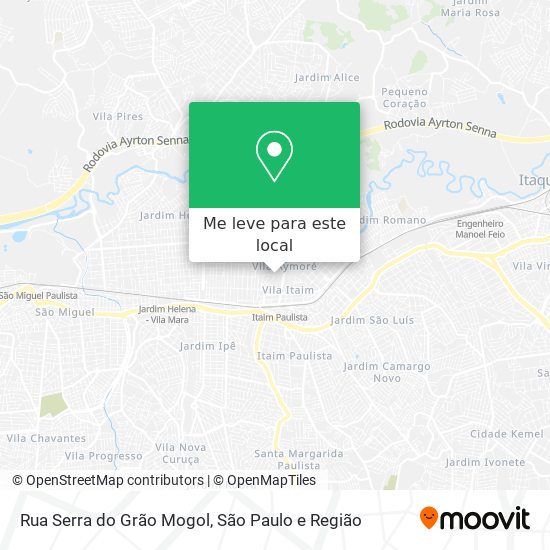Rua Serra do Grão Mogol mapa