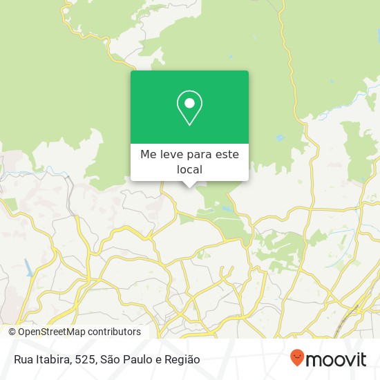 Rua Itabira, 525, Mandaqui São Paulo-SP mapa