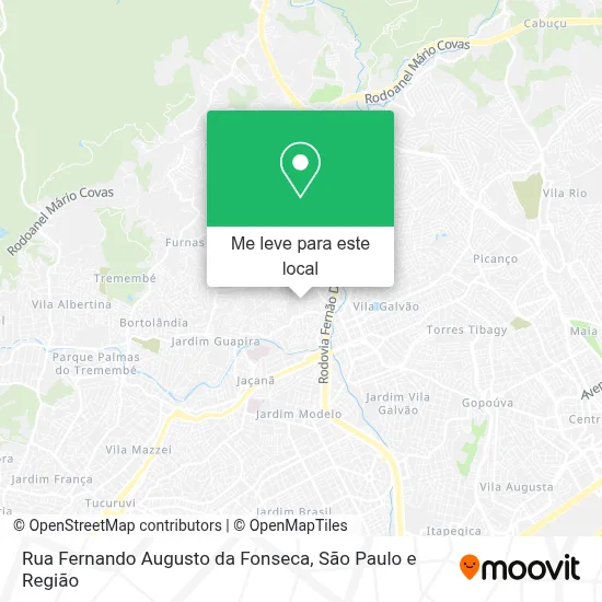 Rua Fernando Augusto da Fonseca mapa