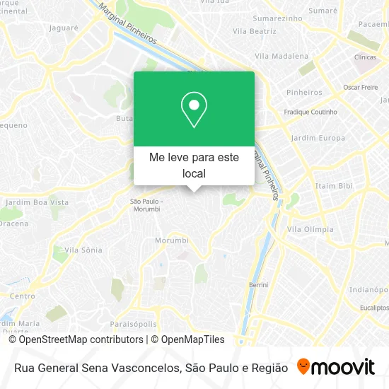 Rua General Sena Vasconcelos mapa