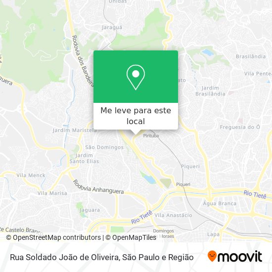 Rua Soldado João de Oliveira mapa